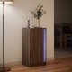 Sonata H Сайдборд с LED, кафяв дъб, 42,5x34x85 см, инженерно дърво