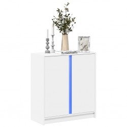 Sonata H Сайдборд с LED, бял, 77x34x85 см, инженерно дърво - Corpuri, vitrine, biblioteci modulare