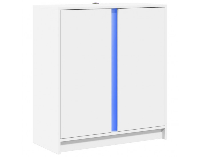 Sonata H Сайдборд с LED, бял, 77x34x85 см, инженерно дърво