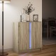 Sonata H Сайдборд с LED, дъб сонома, 77x34x85 см, инженерно дърво