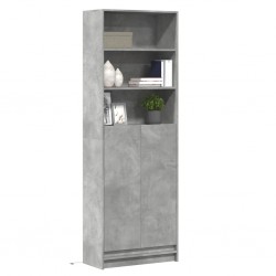 Sonata H Висок шкаф с LED, Бетонно сиво, 69x32,5x200 см инженерно дърво - Corpuri, vitrine, biblioteci modulare