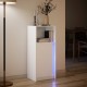 Sonata H Сайдборд с LED, бял, 42,5x34x100 см, инженерно дърво