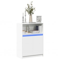 Sonata H Сайдборд с LED, бял, 72x34x100 см, инженерно дърво - Corpuri, vitrine, biblioteci modulare