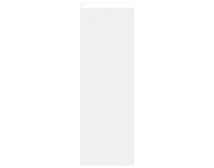 Sonata H Сайдборд с LED, бял, 72x34x100 см, инженерно дърво