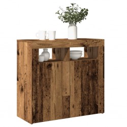 Sonata H Сайдборд с LED светлини старо дърво 80x35x75 см инженерно дърво - Corpuri, vitrine, biblioteci modulare