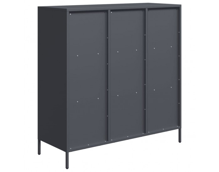 Sonata H Висок шкаф, антрацит, 101,5x39x103,5 см, стомана