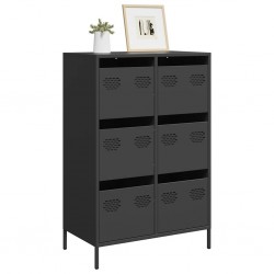 Sonata H Висок шкаф, черен, 68x39x101,5 см, стомана - Corpuri, vitrine, biblioteci modulare