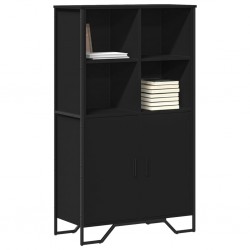 Sonata H Висок шкаф, черен, 79,5x35,5x137,5 см, инженерно дърво - Corpuri, vitrine, biblioteci modulare