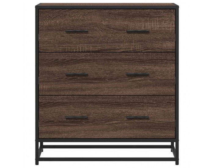 Sonata H Бюфет Кафяв дъб 68x35x76 cm Изработена дървесина и метал