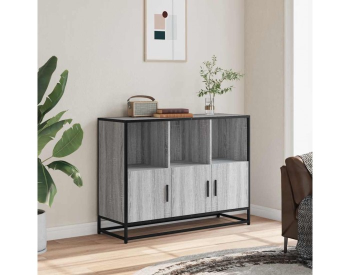 Sonata H Сайдборд, Сив сонома, 100x35x76 см, инженерно дърво