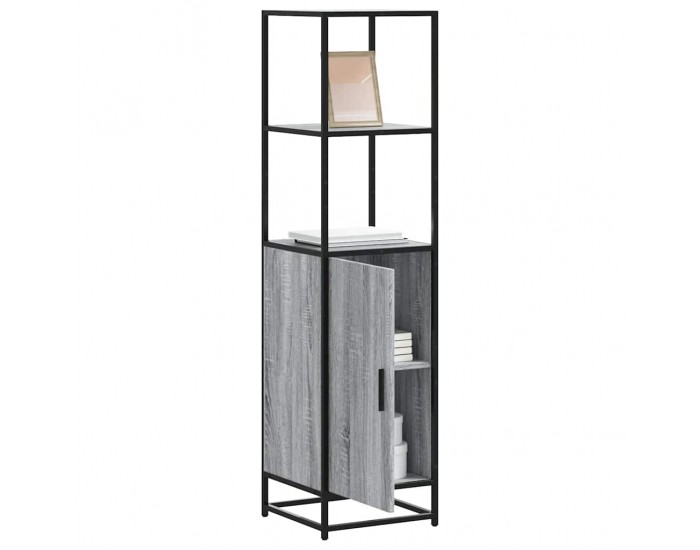 Sonata H Висока дъска Grey Sonoma 35,5x35x139cm Обработено дърво и метал