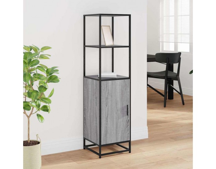 Sonata H Висока дъска Grey Sonoma 35,5x35x139cm Обработено дърво и метал