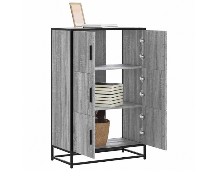 Sonata H Висока дъска Grey Sonoma 68x35x106,5 cm Обработено дърво