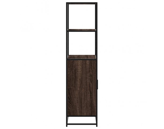 Sonata H Висока етажерка Кафяв дъб 68x35x139 cm Обработено дърво и метал