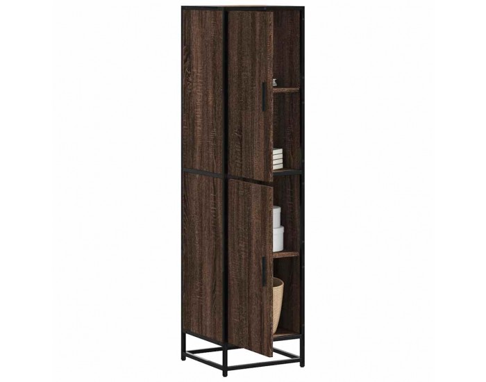 Sonata H Висока дъска Кафяв дъб 35,5x35x139 cm Обработено дърво и метал