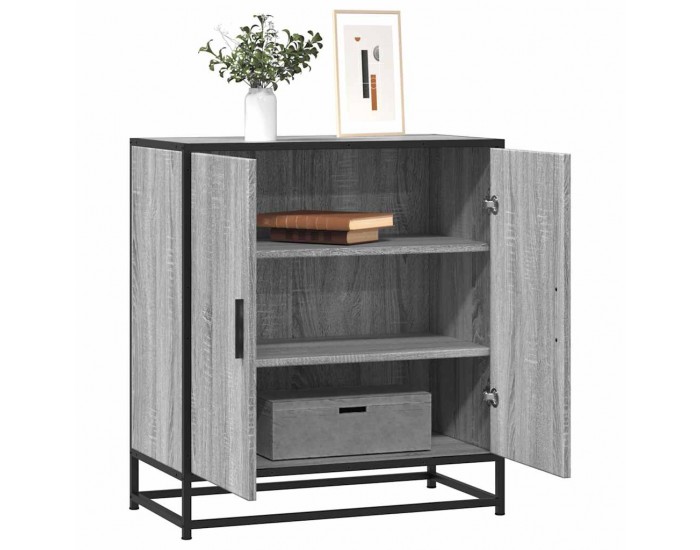 Sonata H Шкаф Grey Sonoma 68x35x76 cm Изработена дървесина и метал