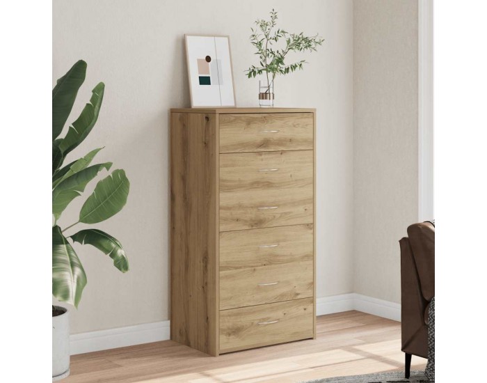 Sonata H Шкаф с 6 чекмеджета Artisan Oak 50x34x96 cm Инженерна дървесина