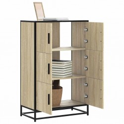 Sonata H Висока дъска Сонома дъб 68x35x106,5 cm Обработено дърво и метал - Corpuri, vitrine, biblioteci modulare