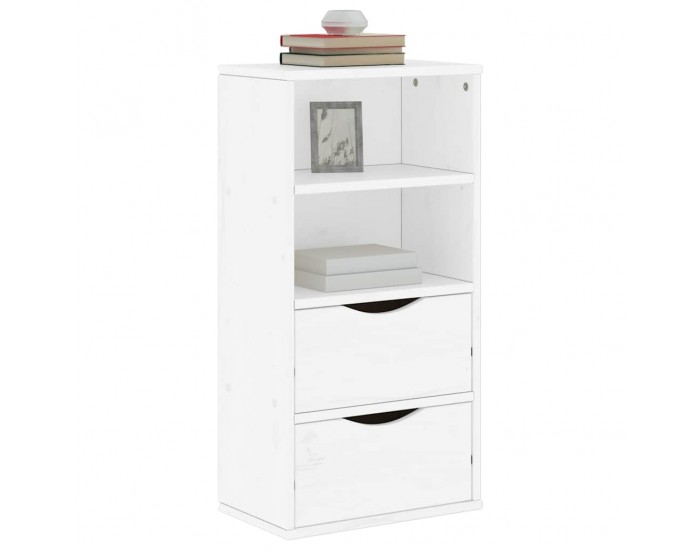 Sonata H Страничен шкаф с чекмеджета ODDA White 40x24x79 cm