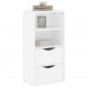 Sonata H Страничен шкаф с чекмеджета ODDA White 40x24x79 cm