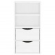 Sonata H Страничен шкаф с чекмеджета ODDA White 40x24x79 cm