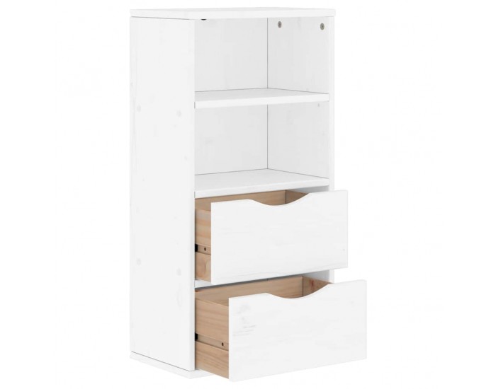 Sonata H Страничен шкаф с чекмеджета ODDA White 40x24x79 cm