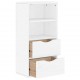 Sonata H Страничен шкаф с чекмеджета ODDA White 40x24x79 cm