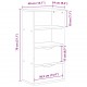 Sonata H Страничен шкаф с чекмеджета ODDA White 40x24x79 cm
