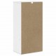 Sonata H Страничен шкаф ODDA White 40x24x79 cm Масивна дървесина Бор