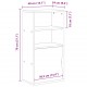 Sonata H Страничен шкаф ODDA White 40x24x79 cm Масивна дървесина Бор