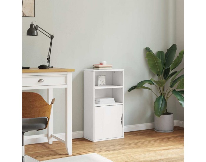 Sonata H Страничен шкаф ODDA White 40x24x79 cm Масивна дървесина Бор