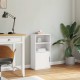Sonata H Страничен шкаф ODDA White 40x24x79 cm Масивна дървесина Бор