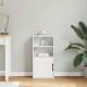 Sonata H Страничен шкаф ODDA White 40x24x79 cm Масивна дървесина Бор