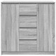 Sonata H Бюфет с чекмеджета, сив сонома 100,5x35x98,5 см инженерно дърво
