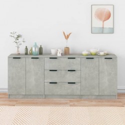 Sonata H Бюфет от 3 части, бетонно сиво, инженерно дърво - Living