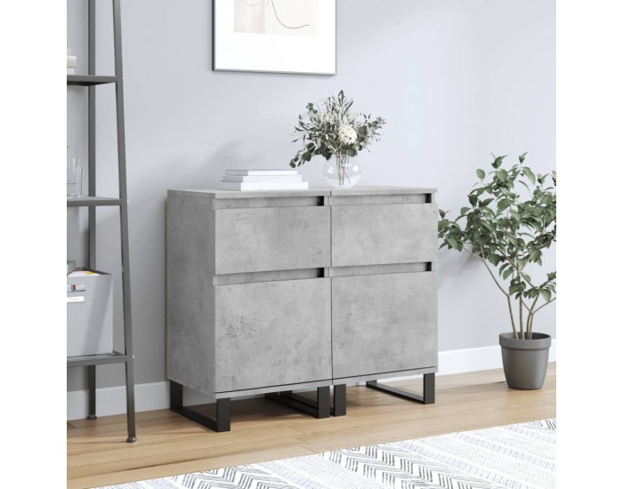 Sonata H Бюфети 2 бр бетонно сив 40x35x70 см инженерно дърво