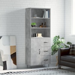 Sonata Dulap înalt, gri beton, 69,5x34x180, lemn compozit