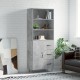 Sonata Dulap înalt, gri beton, 69,5x34x180, lemn compozit