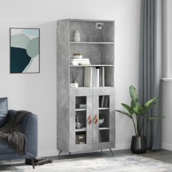 Sonata H Висок шкаф, бетонно сив, 69,5x34x180 см, инженерно дърво - Corpuri, vitrine, biblioteci modulare