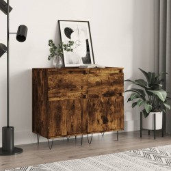 Sonata H Бюфети 2 бр опушен дъб 40x35x70 см инженерно дърво - Living