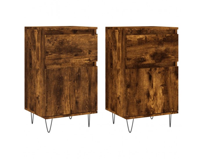 Sonata H Бюфети 2 бр опушен дъб 40x35x70 см инженерно дърво