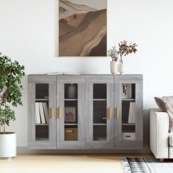 Sonata H Стенни шкафове, 2 бр, сив сонома, инженерно дърво - Corpuri, vitrine, biblioteci modulare