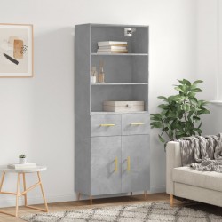 Sonata Dulap înalt, gri beton, 69,5x34x180, lemn compozit