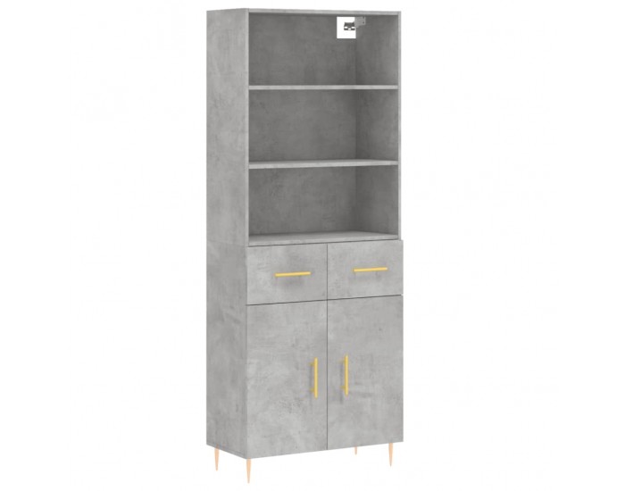Sonata Dulap înalt, gri beton, 69,5x34x180, lemn compozit