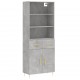 Sonata Dulap înalt, gri beton, 69,5x34x180, lemn compozit
