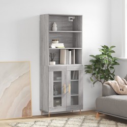 Sonata H Висок шкаф, сив сонома, 69,5x34x180 см, инженерно дърво - Corpuri, vitrine, biblioteci modulare