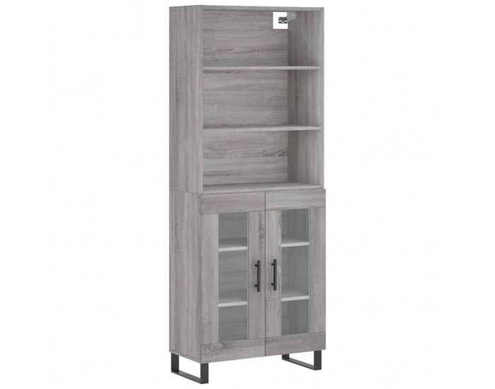 Sonata Dulap înalt, gri sonoma, 69,5x34x180 cm, lemn compozit