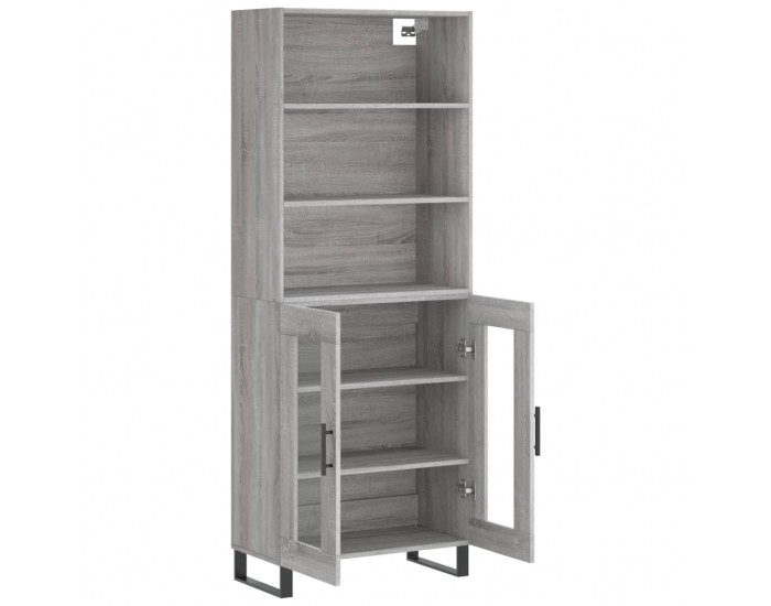 Sonata Dulap înalt, gri sonoma, 69,5x34x180 cm, lemn compozit