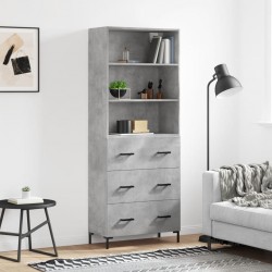 Sonata H Висок шкаф, бетонно сив, 69,5x34x180 см, инженерно дърво - Living