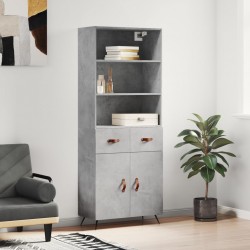 Sonata H Висок шкаф, бетонно сив, 69,5x34x180 см, инженерно дърво - Living